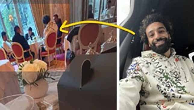 لقاء ناصر الخليفي ومحمد صلاح (غيتي)