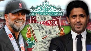 ناصر الخليفي ومدرب ليفربول يورجن كلوب (غيتي)