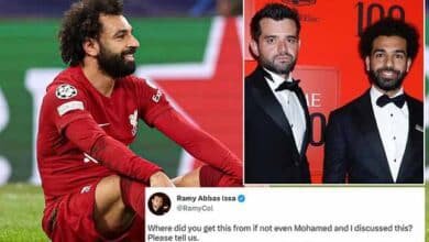 محمد صلاح ووكيل أعماله رامي عباس (ديلي ميل)