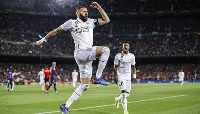 كريم بنزيمة مهاجم ريال مدريد (غيتي)