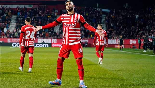 تاتي كاستيلانوس مسجل رباعية في مرمى ريال مدريد (غيتي)