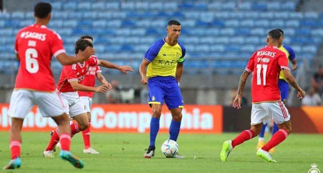 كريستيانو رونالدو من مواجهة النصر وبنفيكا (غيتي)