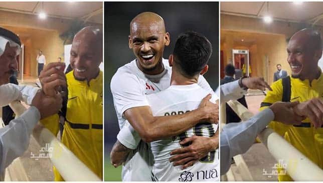 مشجع اتحادي يهدي فابينيو ساعة فاخرة