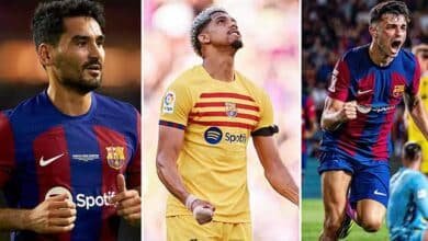 ثلاثي برشلونة بيدري أراوخو وجوندوجان (ترانسفير ميركاتو)