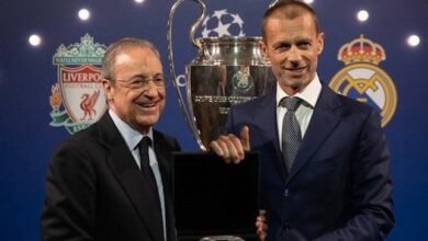 ألكسندر تشيفرين رئيس اليويفا ورئيس ريال مدريد فلورينتينو بيريز (غيتي)